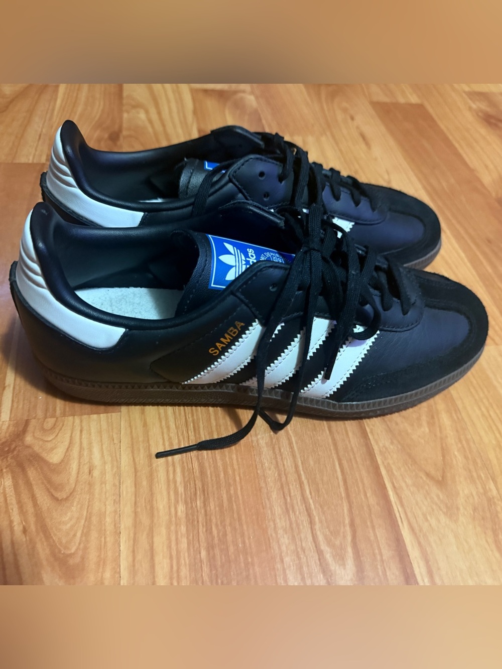 adidas Samba Black with White Stripes Classic Sneakers